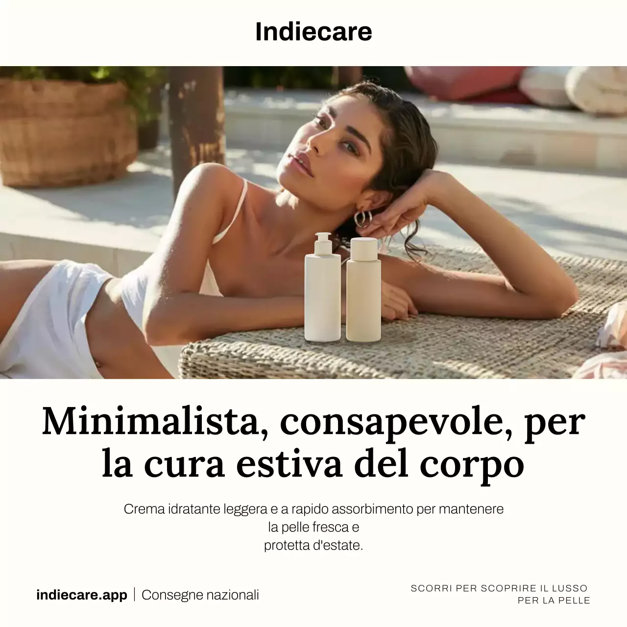 Pubblicità Beige Minimal Skincare su Instagram