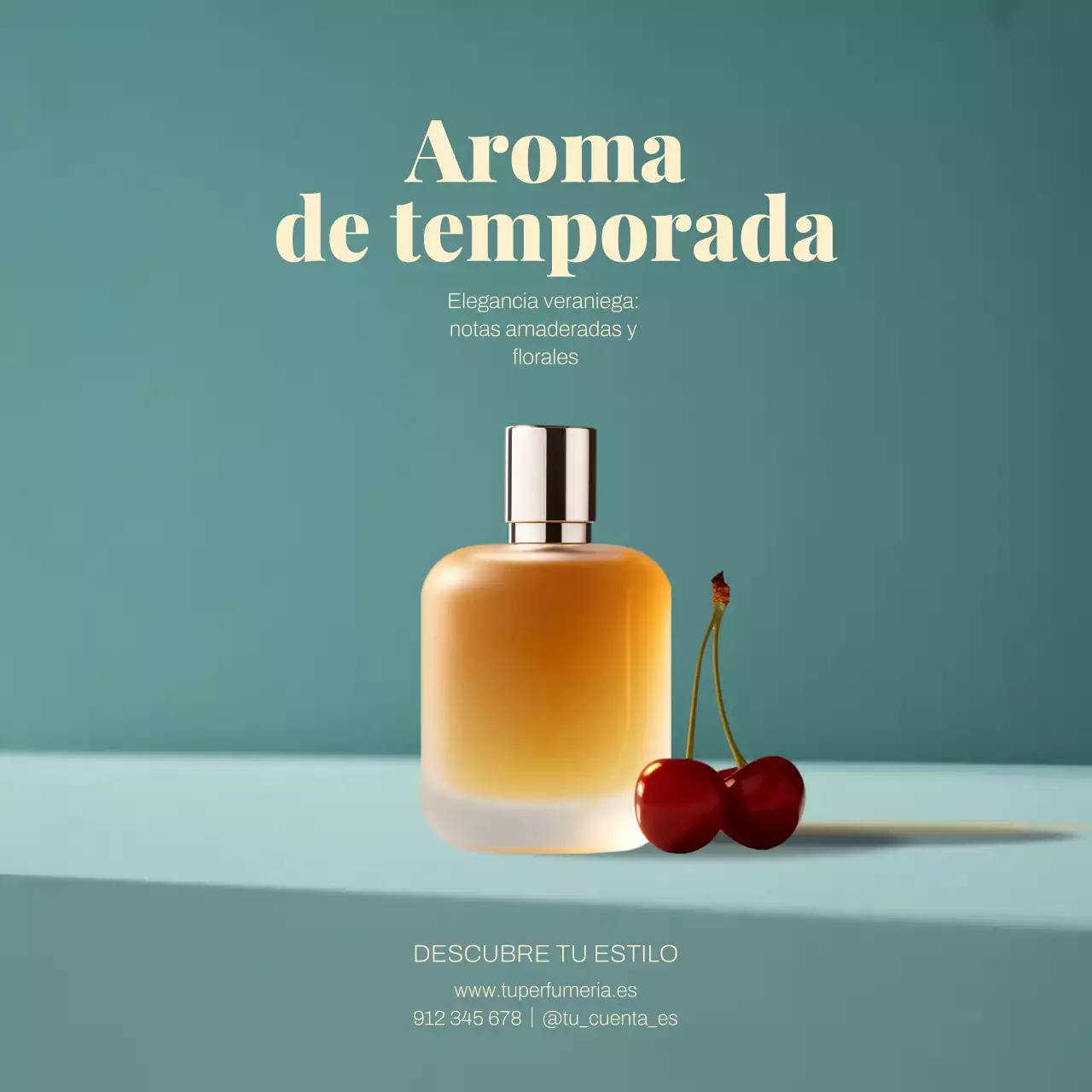 Publicación de Instagram sobre la promoción de la fragancia Teal Elegant