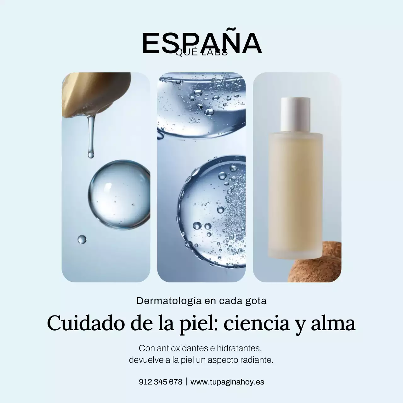 Publicación de Instagram sobre la promoción del cuidado de la piel Beige Modern