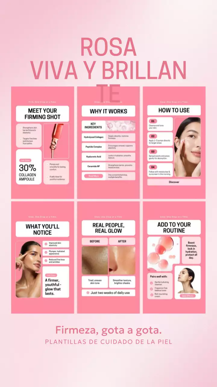 Publicación de Instagram de la Guía de cuidado de la piel moderna de Pink