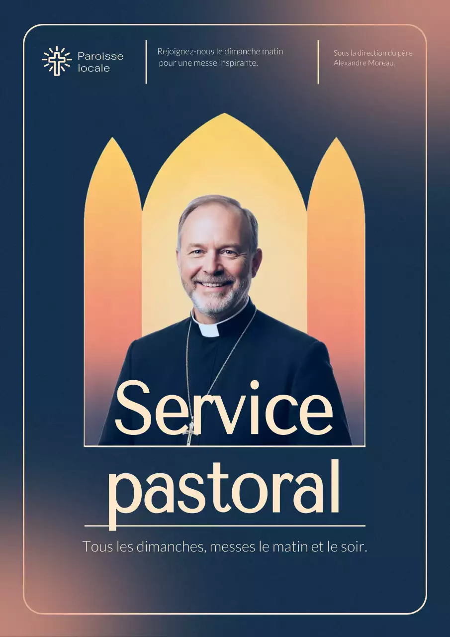 Affiche d'église classique de la Marine