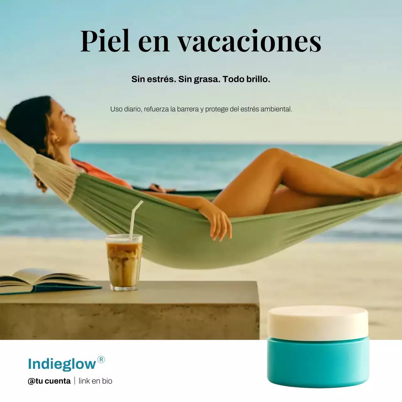 Publicación de Instagram del anuncio de Teal Modern Skincare