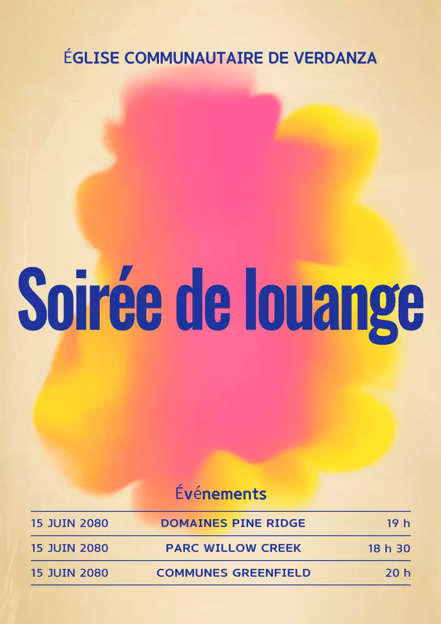 Affiche d'événement musical rétro