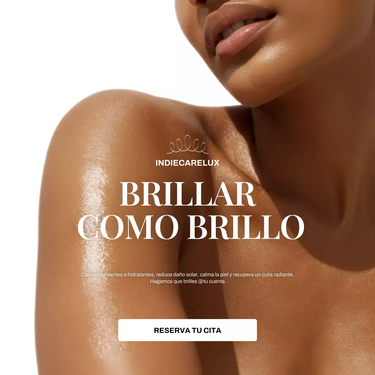 Publicación de Instagram del elegante anuncio de Brown Skincare