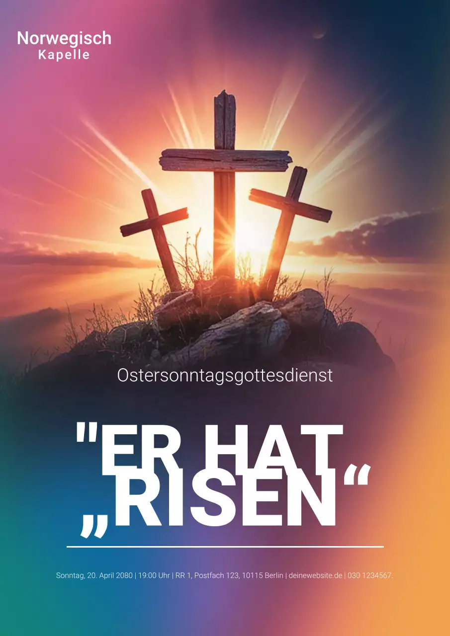 Buntes Oster-Event-Ankündigungsplakat