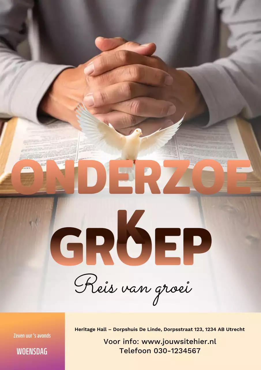 Beige traditionele studie-evenementposter
