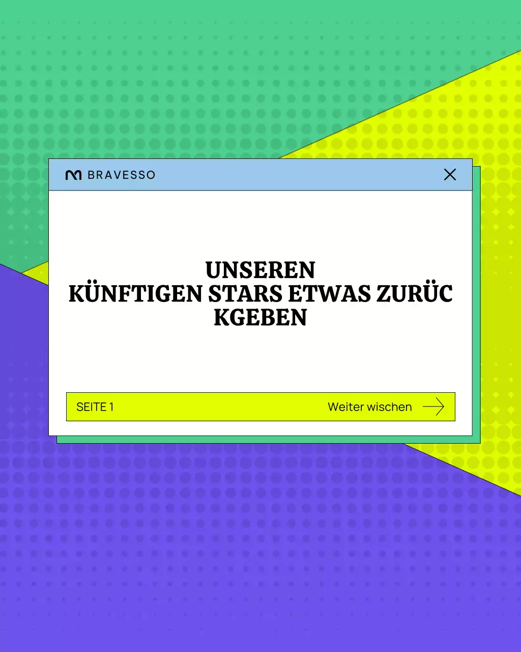 Bunter Retro-Community-Ankündigungs-Instagram-Post