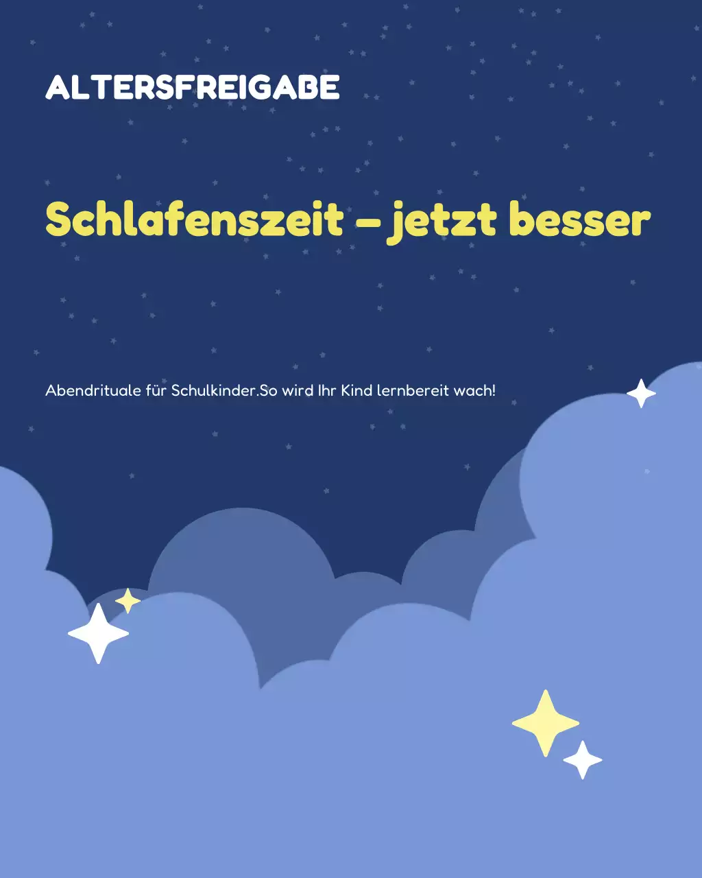 Blue Simple Bedtime Guide Instagram-Beitrag
