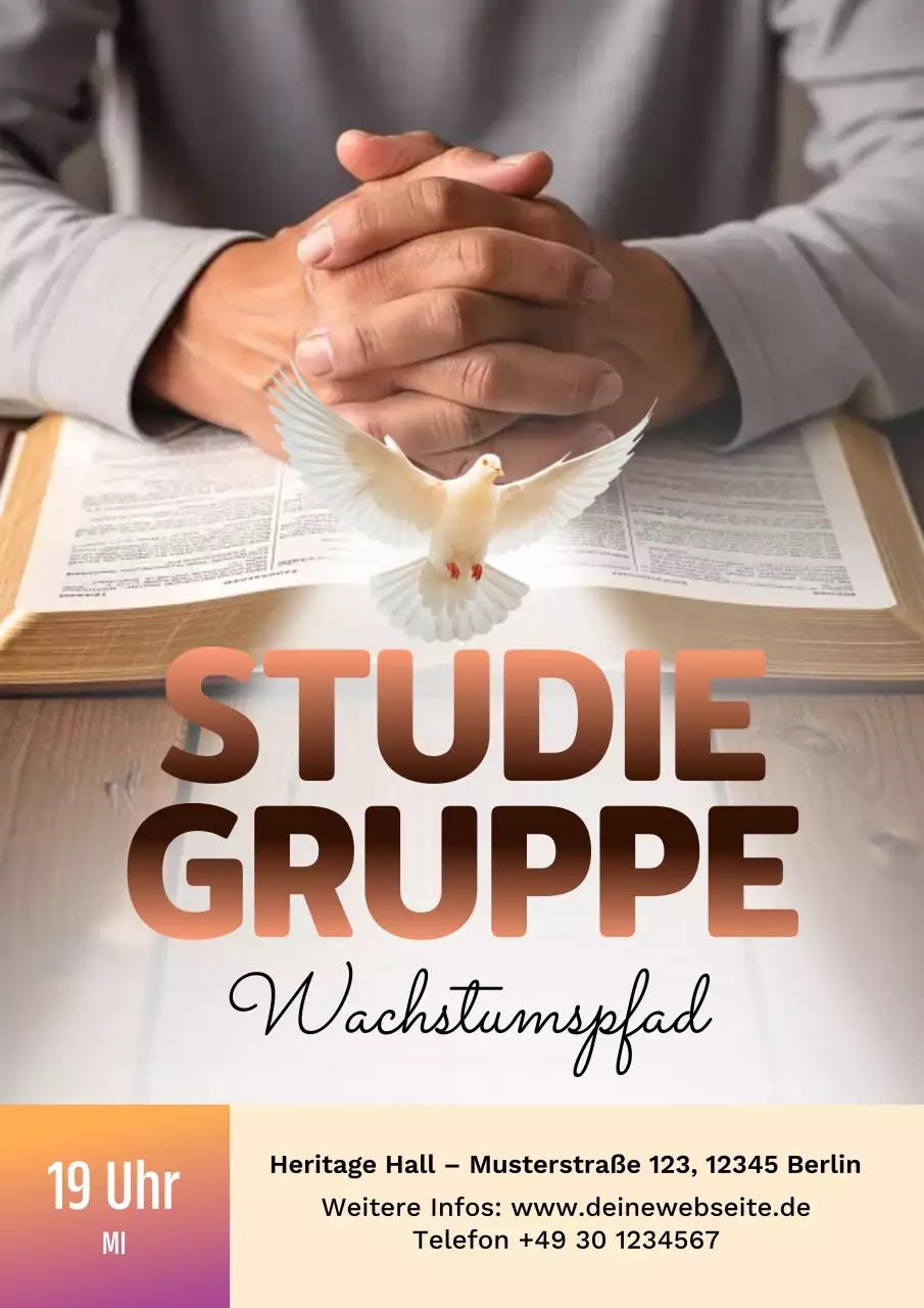 Beiges traditionelles Studienveranstaltungsplakat