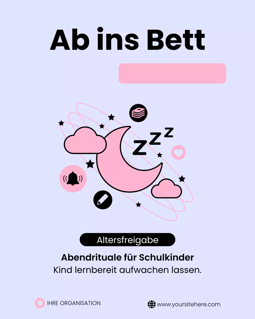 Instagram-Beitrag „Minimalistischer moderner Schlafratgeber“