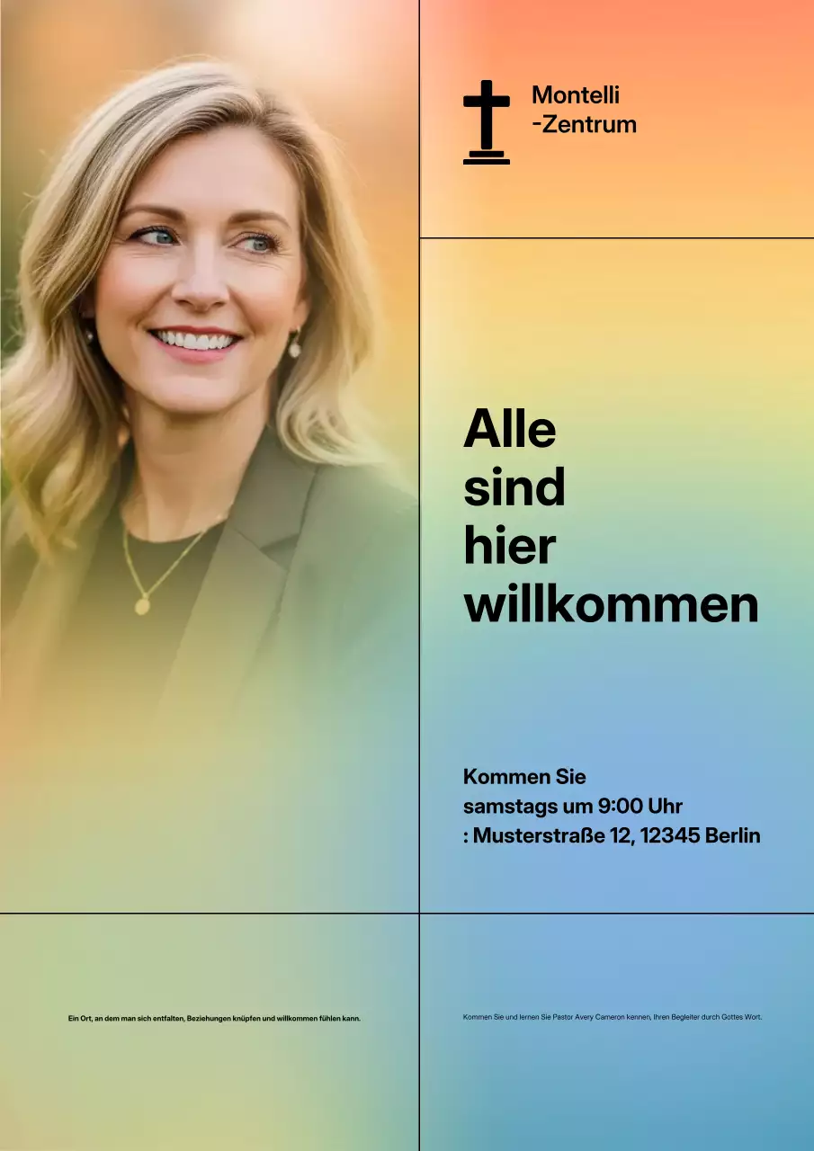 Regenbogen Moderne Community Einladung Poster