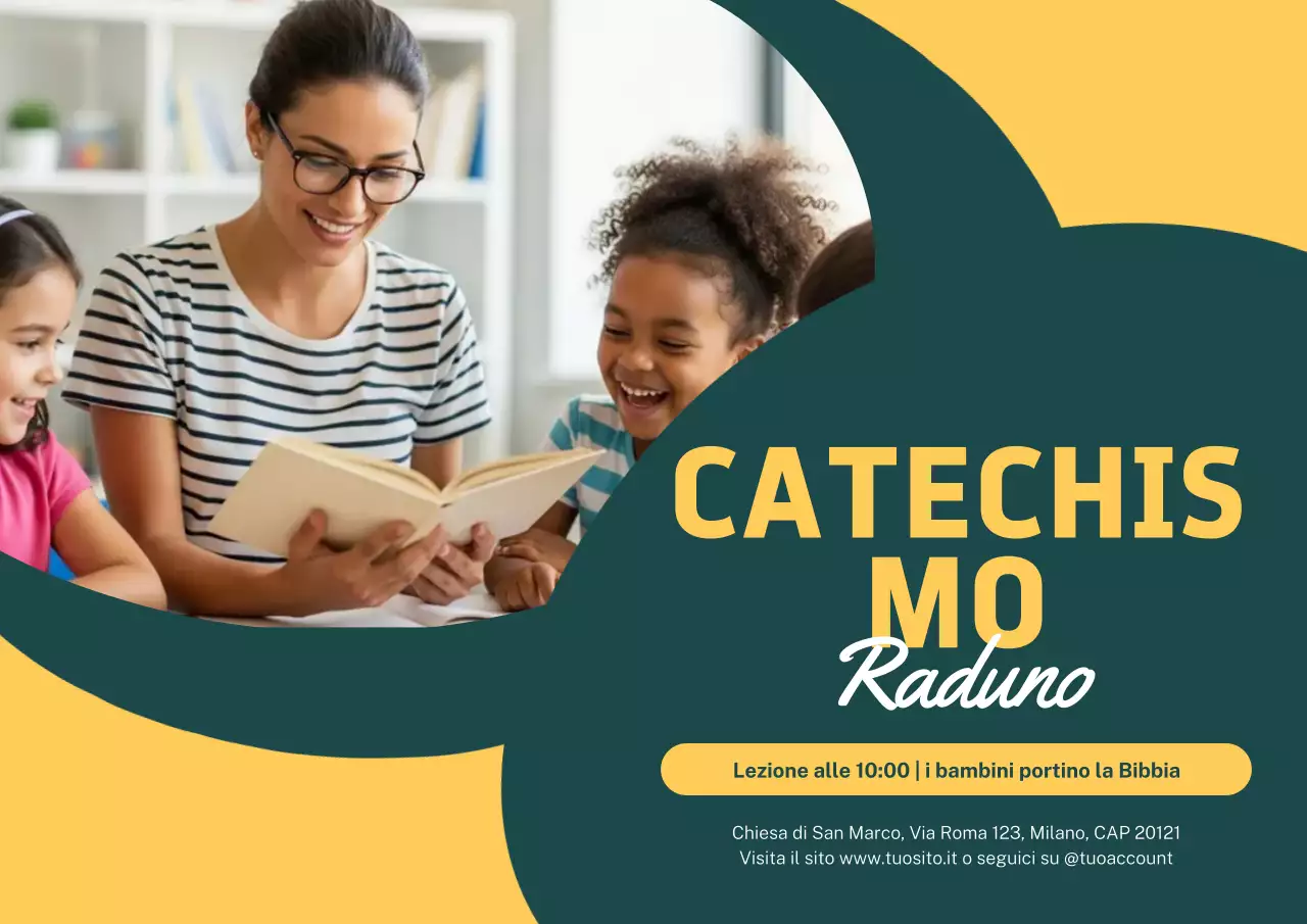 Manifesto di invito alla scuola moderna gialla