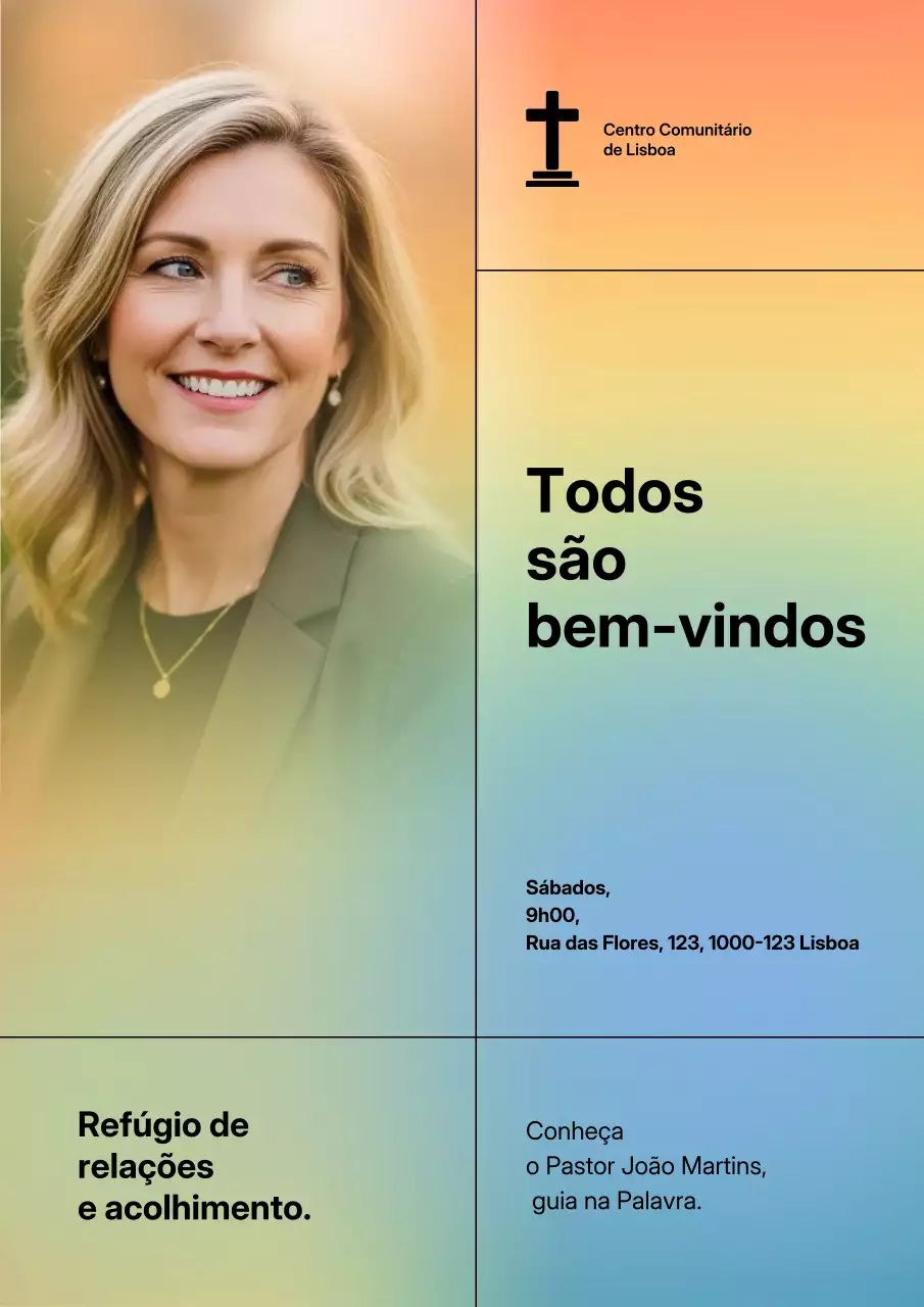 Cartaz de convite para a comunidade moderna do arco-íris