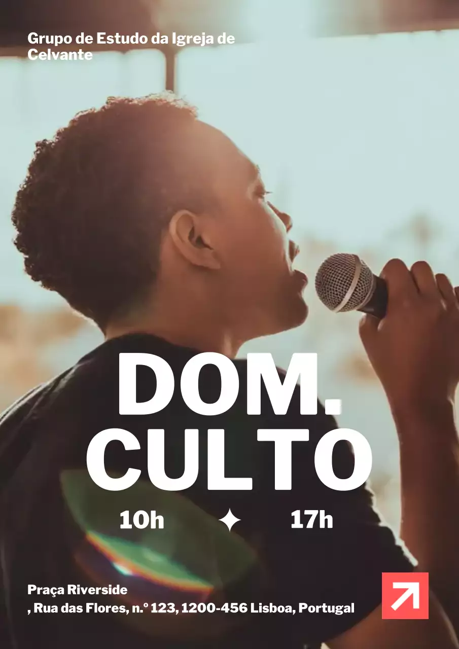 Cartaz de evento comunitário moderno bege
