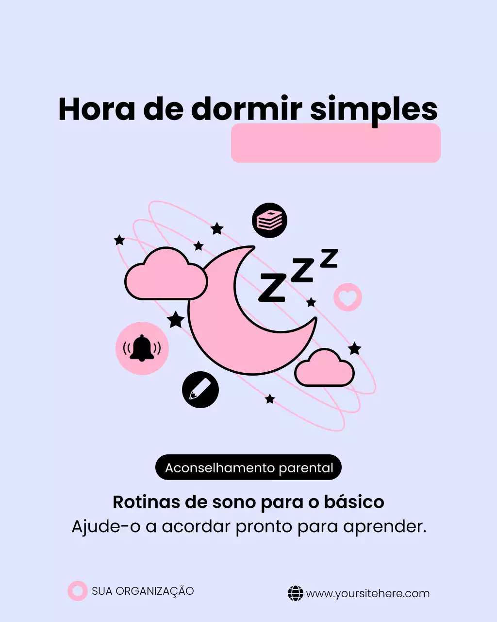 Postagem do Instagram com Guia Minimalista de Sono Moderno