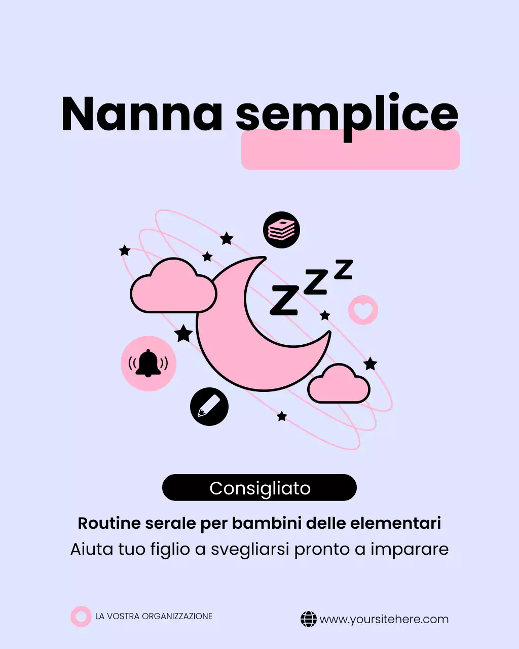 Post Instagram sulla guida al sonno moderno e minimalista