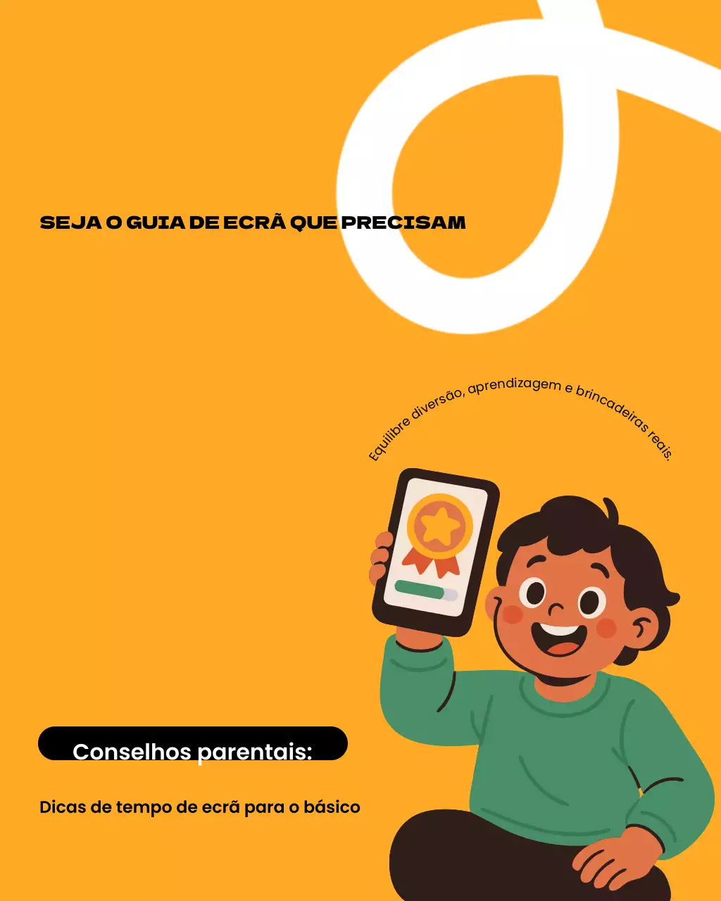 Guia de tela moderna laranja para postagem no Instagram