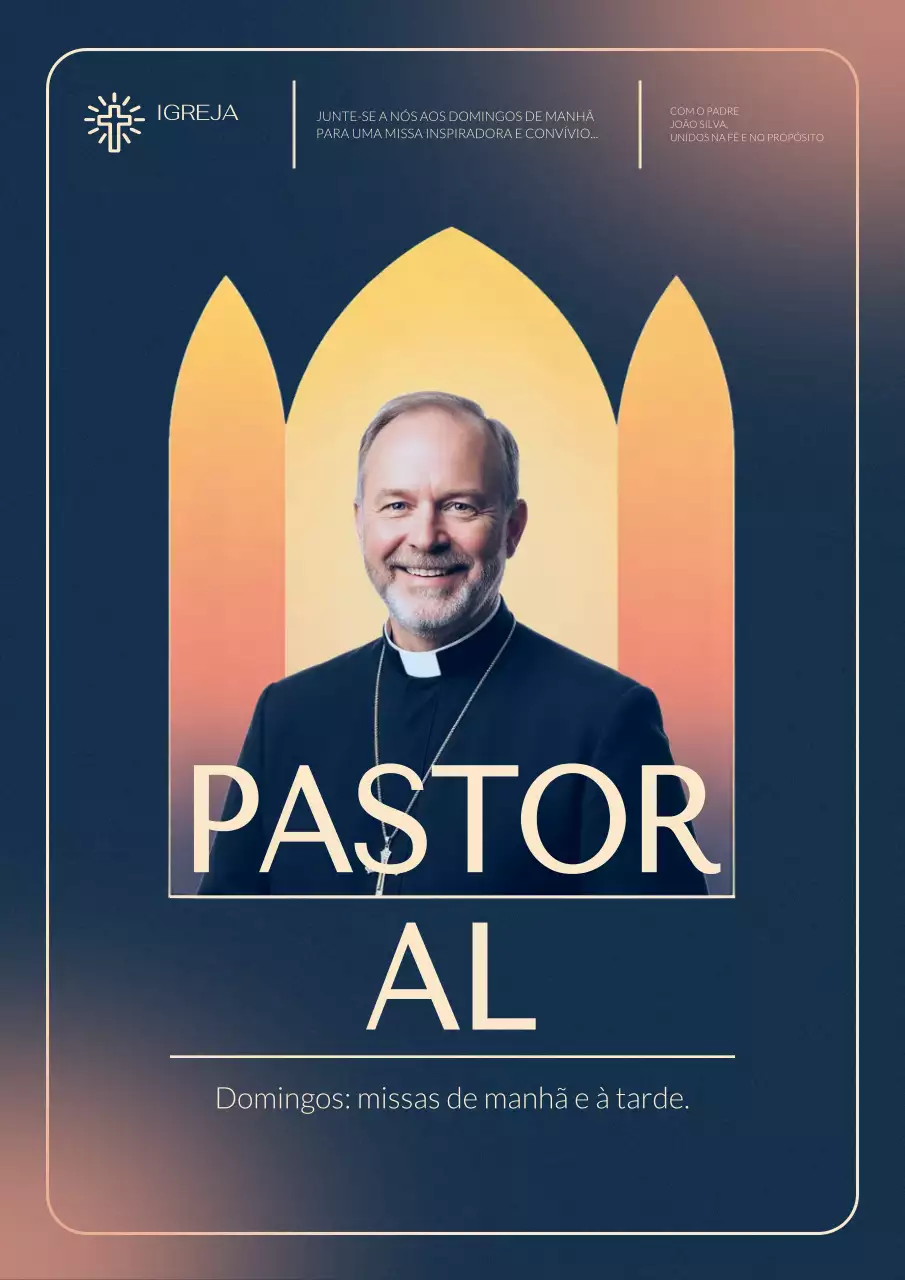 Pôster de igreja clássico da Marinha