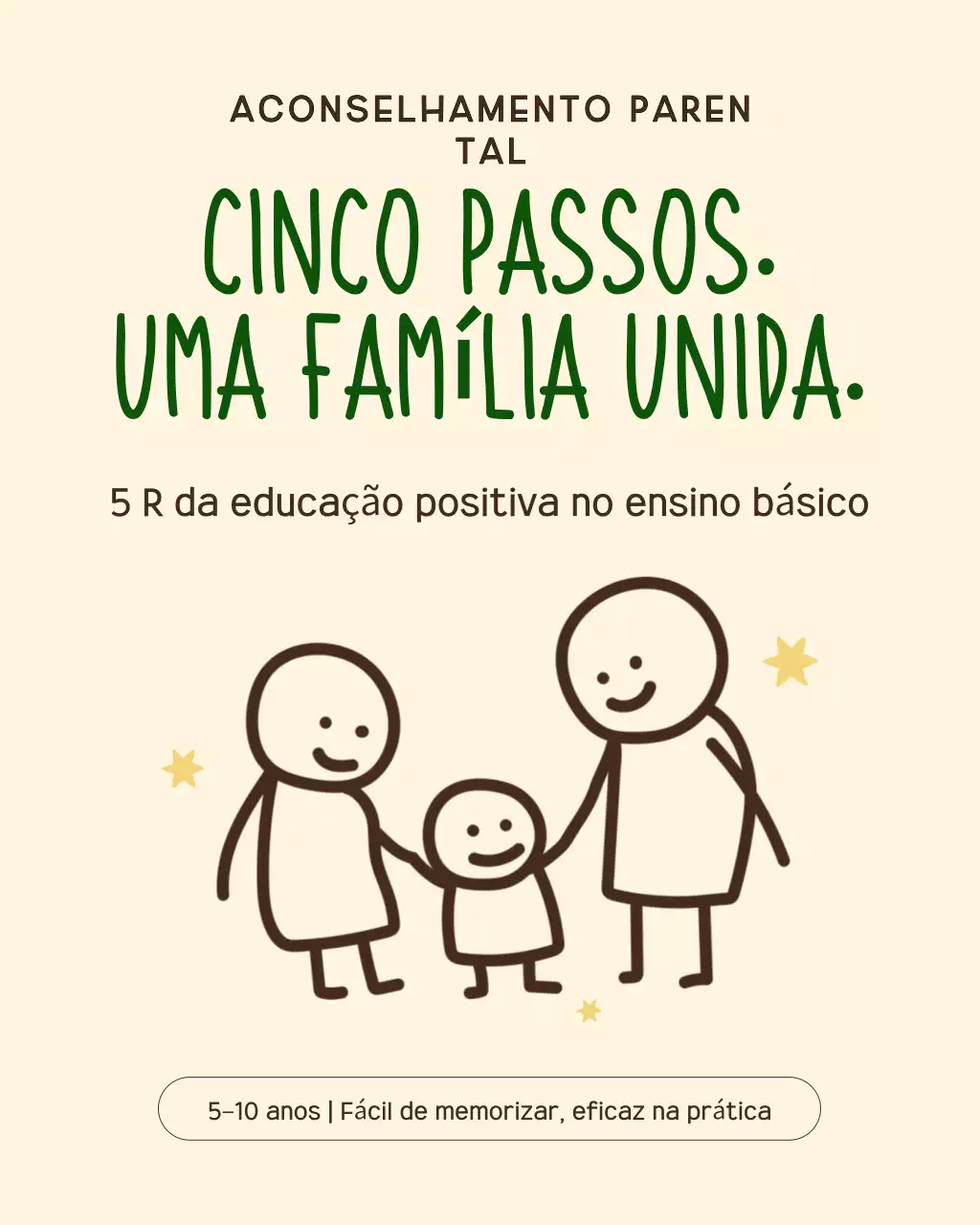 Postagem do Instagram com Guia Simples para Parentalidade em Bege