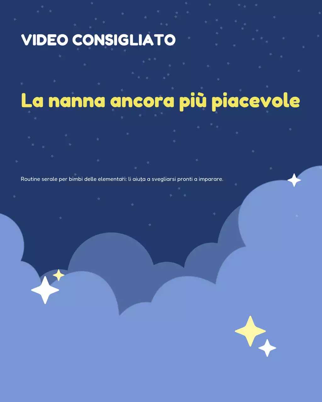 Post Instagram sulla guida semplice per la buonanotte in blu
