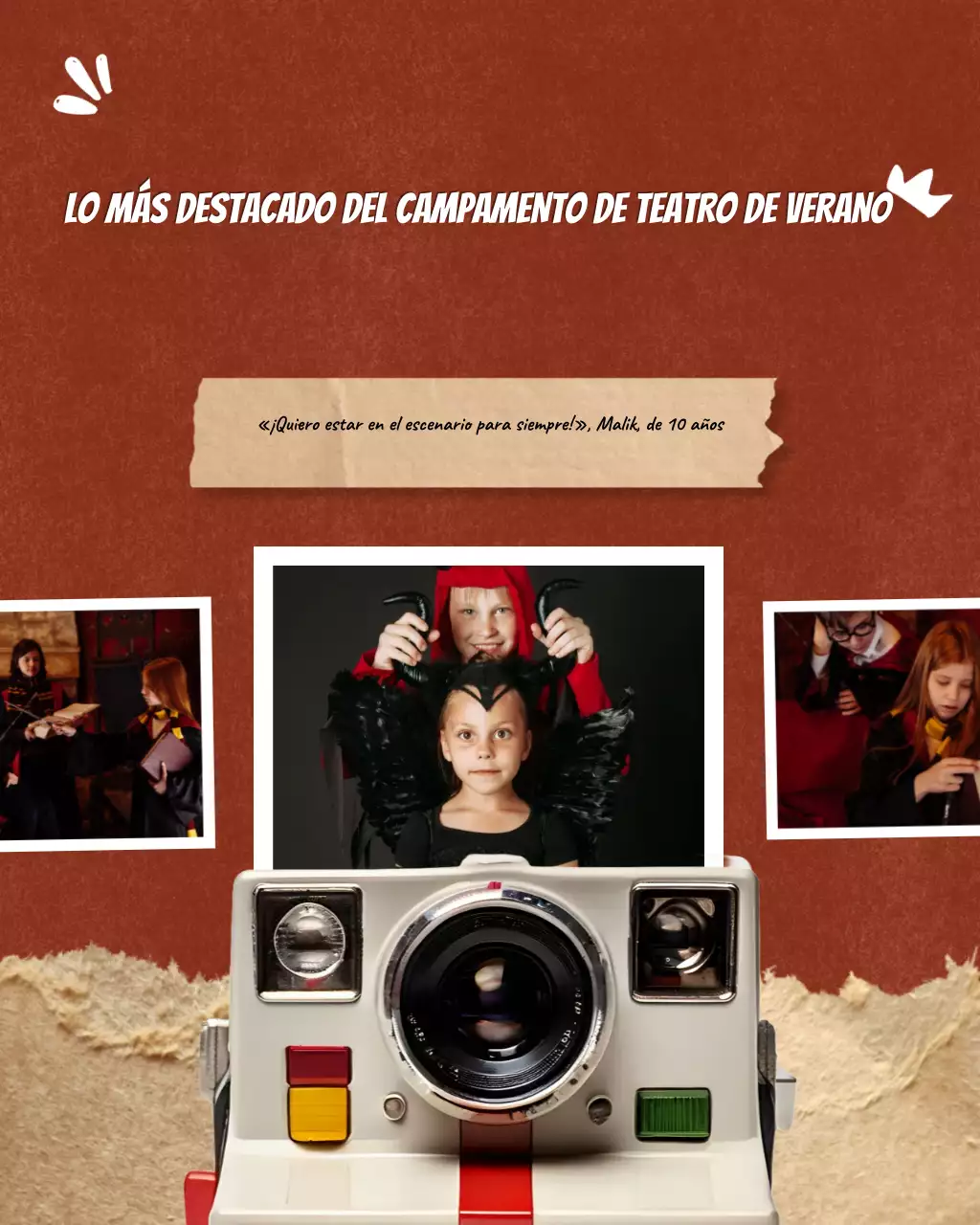 Collage de fotos de drama vintage rojo para Instagram