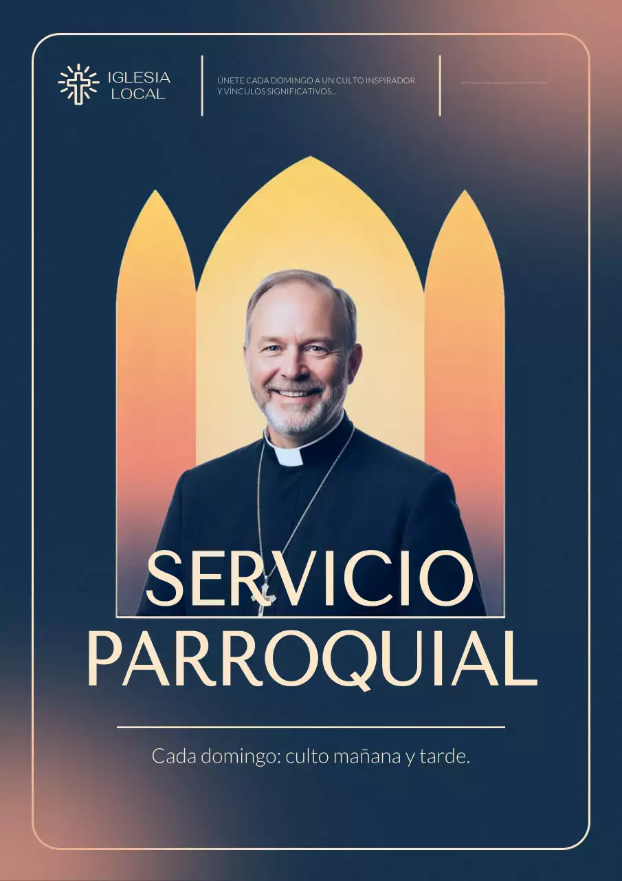 Póster clásico de la iglesia de la Marina