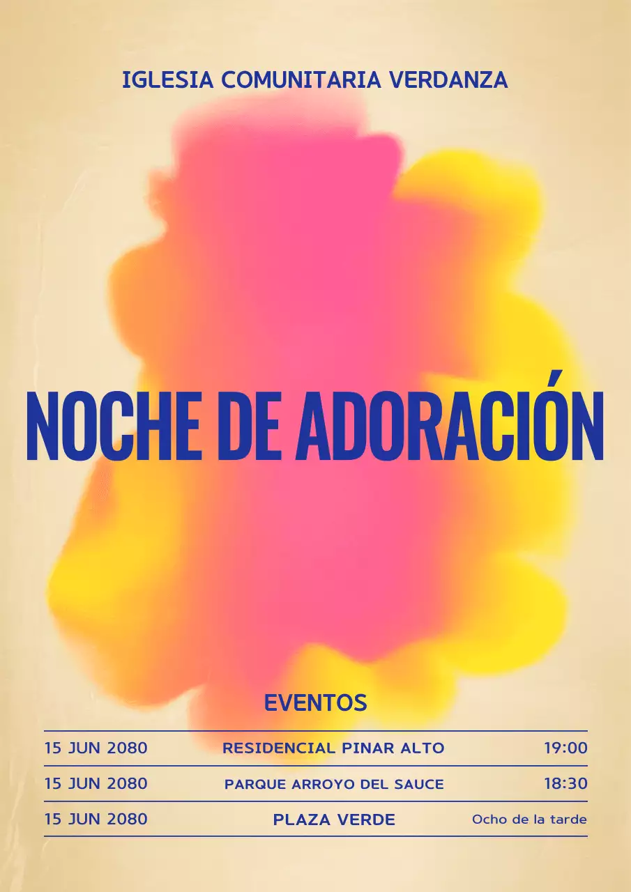 Cartel de evento musical retro