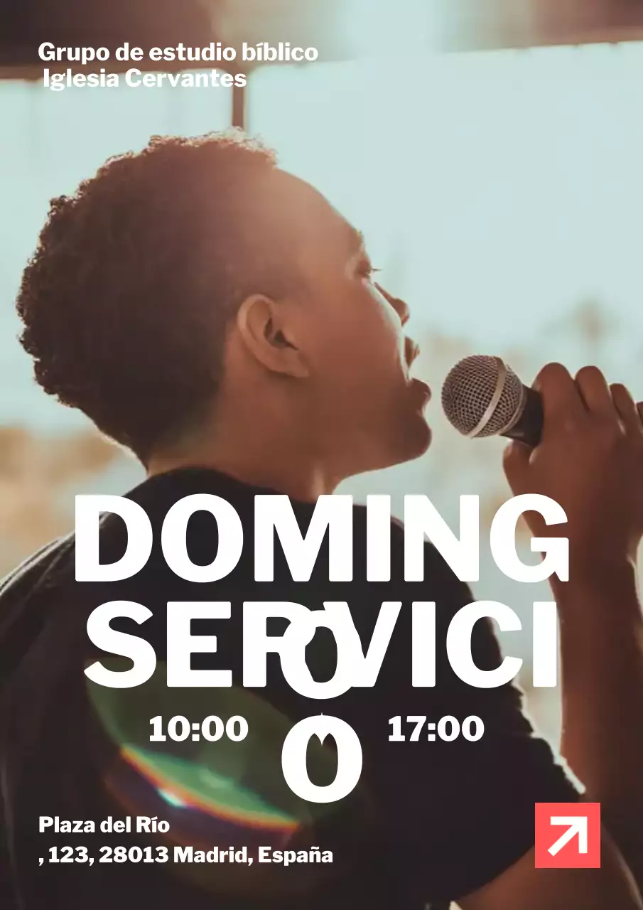 Cartel de evento comunitario moderno en beige