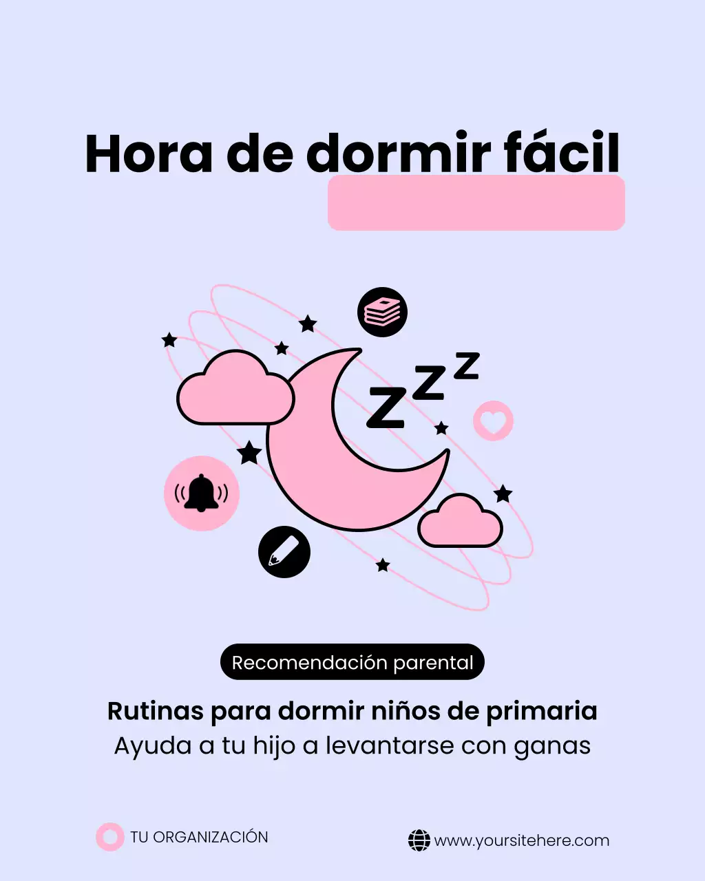 Guía del sueño moderna y minimalista: publicación en Instagram