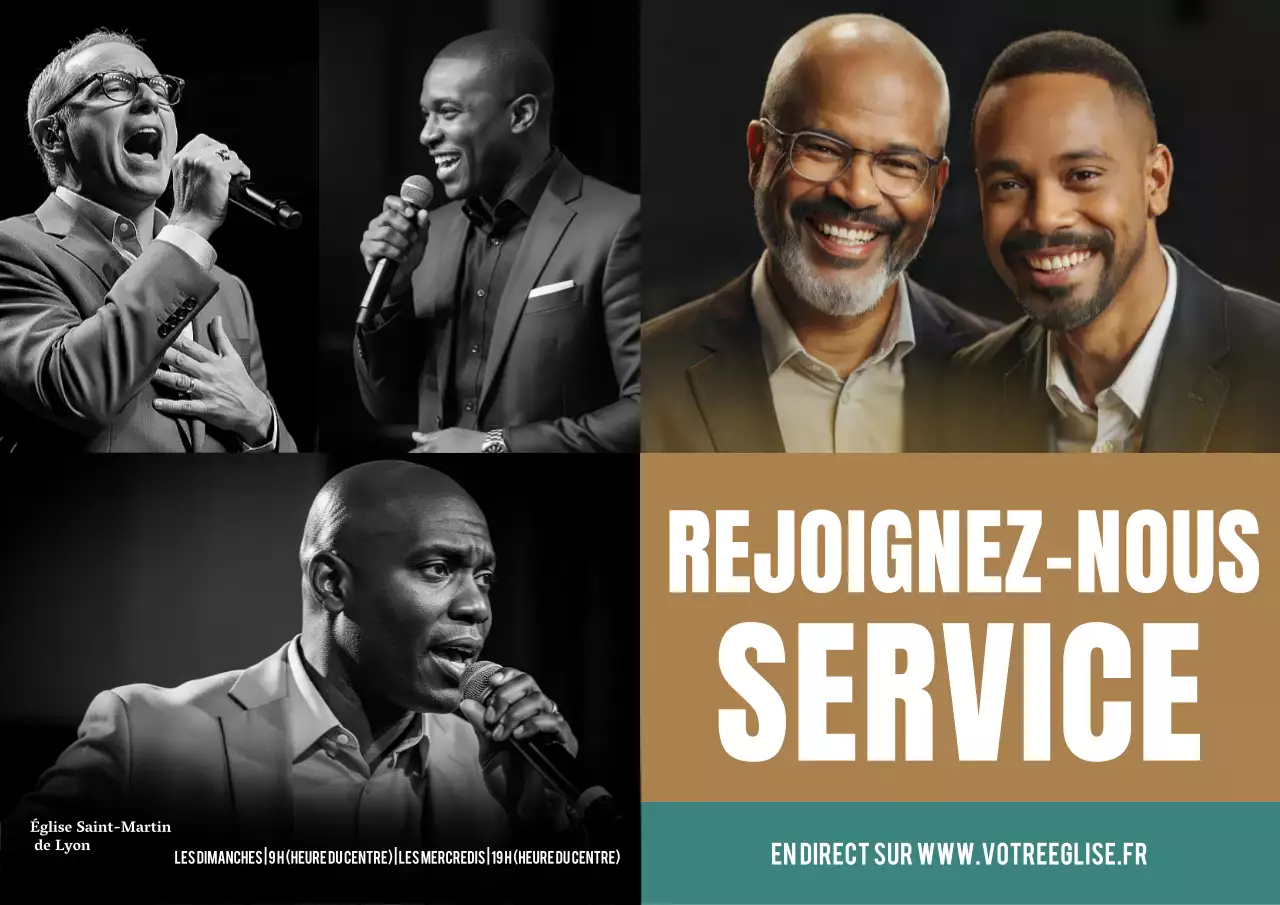 Affiche d'invitation à l'église moderne