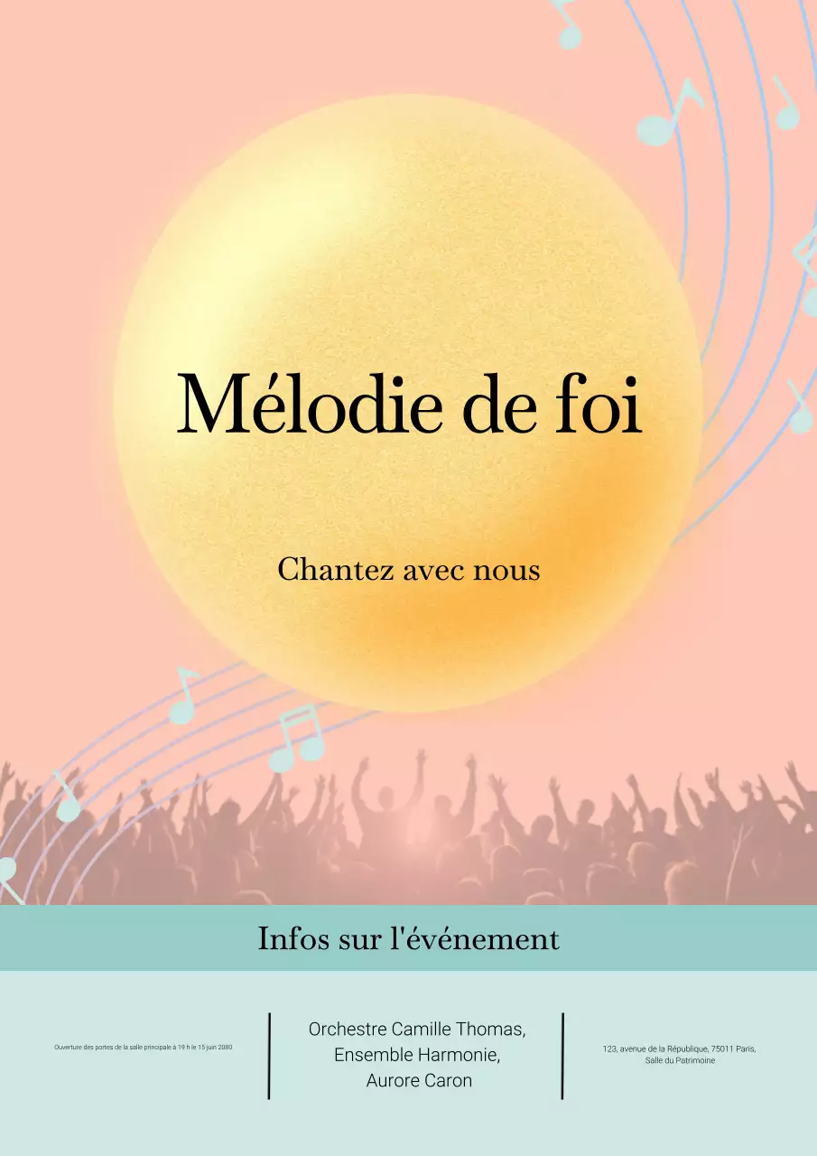 Affiche d'événement de culte moderne