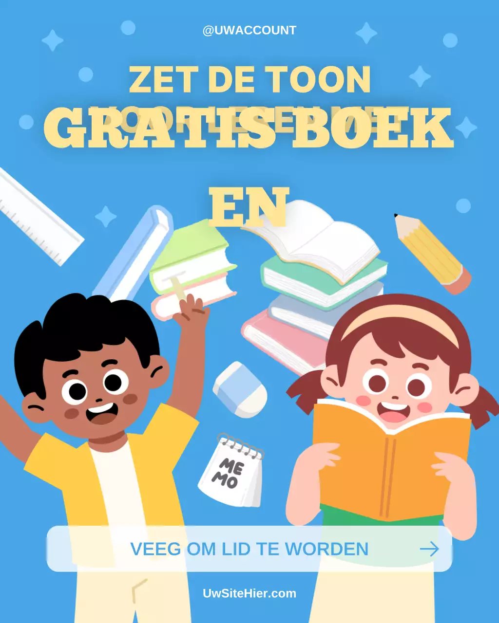 Instagram-bericht met gratis boeken voor de back-to-school-giveaway