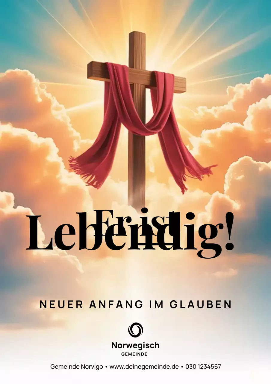 Rotes traditionelles Glaubensankündigungsplakat