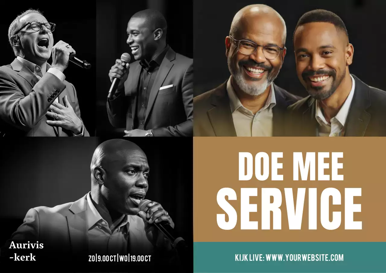 Moderne kerkuitnodigingsposter