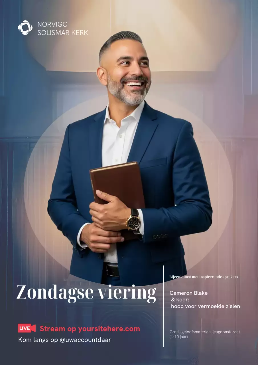 Marine Modern Kerk Evenement Poster