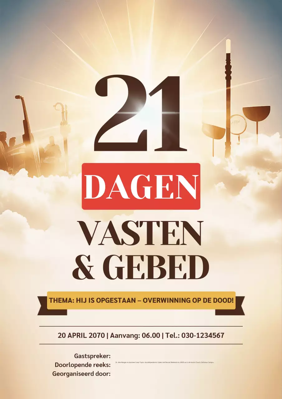 Beige moderne religieuze poster