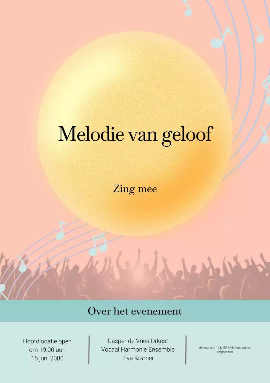 Poster voor moderne eredienst