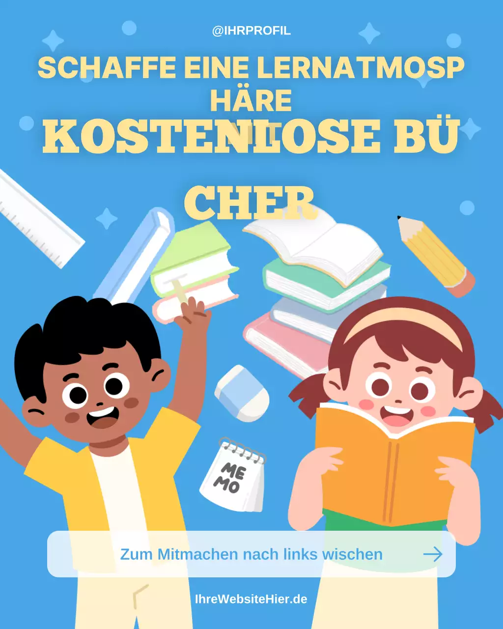 Instagram-Post zum Schulanfang mit Gratis-Büchern