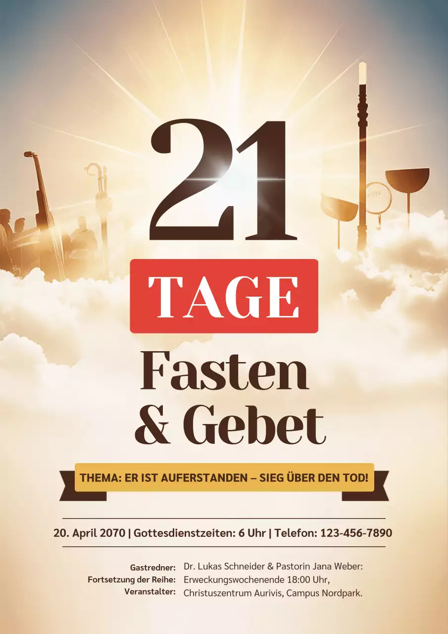 Beiges modernes religiöses Poster