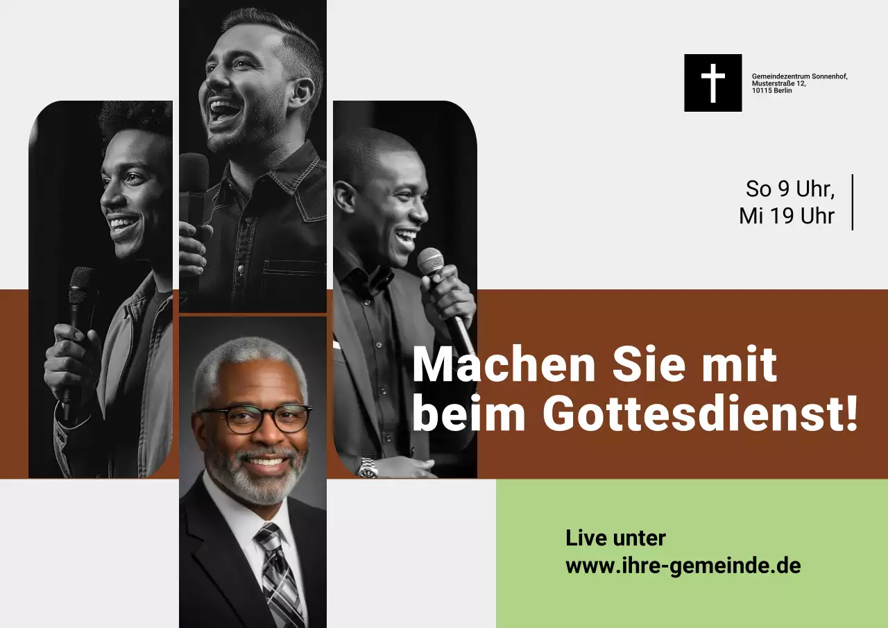 Graues modernes Community-Ankündigungsplakat