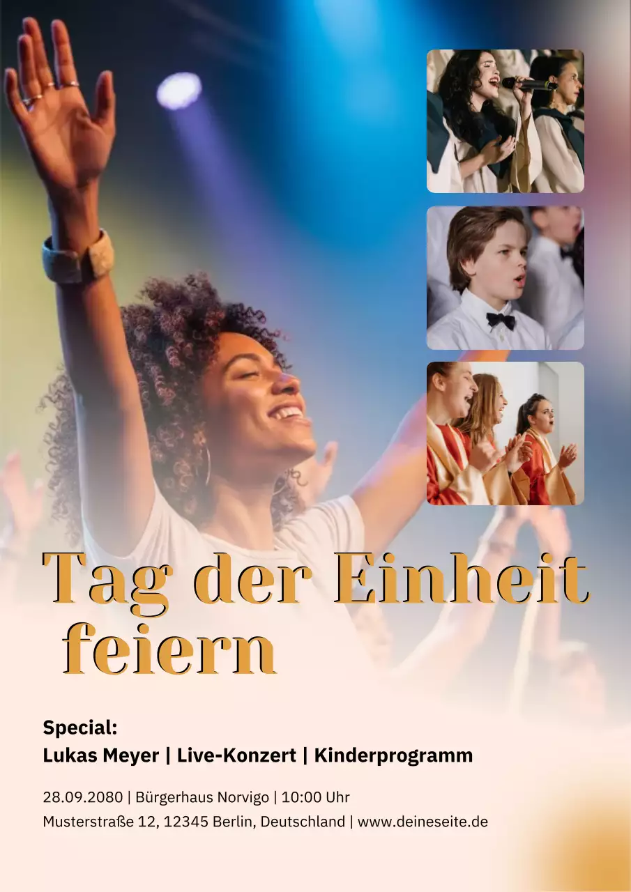 Farbenfrohes modernes Festival-Ankündigungsplakat