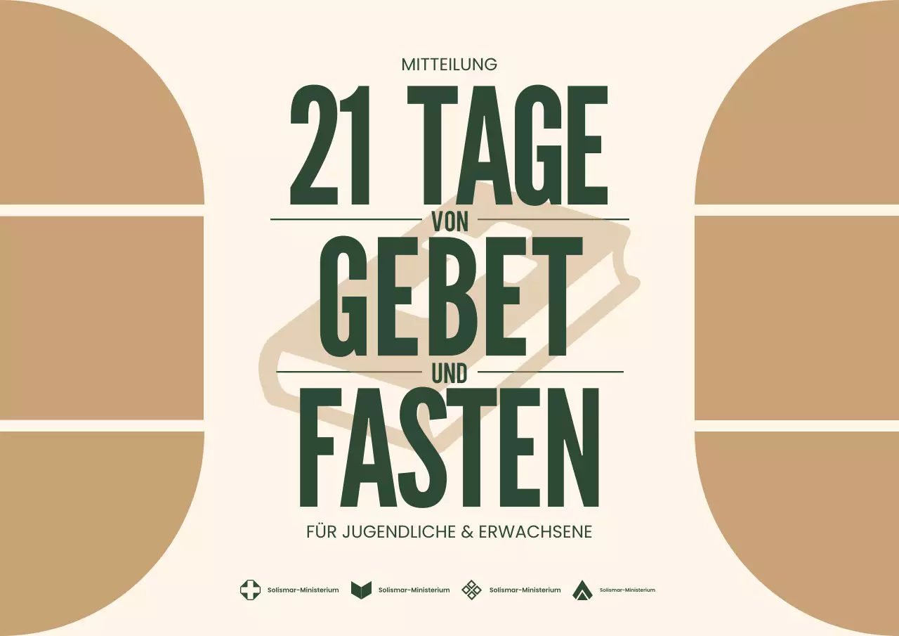 Beige Minimal Church Ankündigung Poster