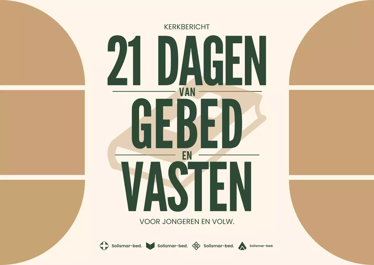 Beige minimalistische kerkaankondigingsposter