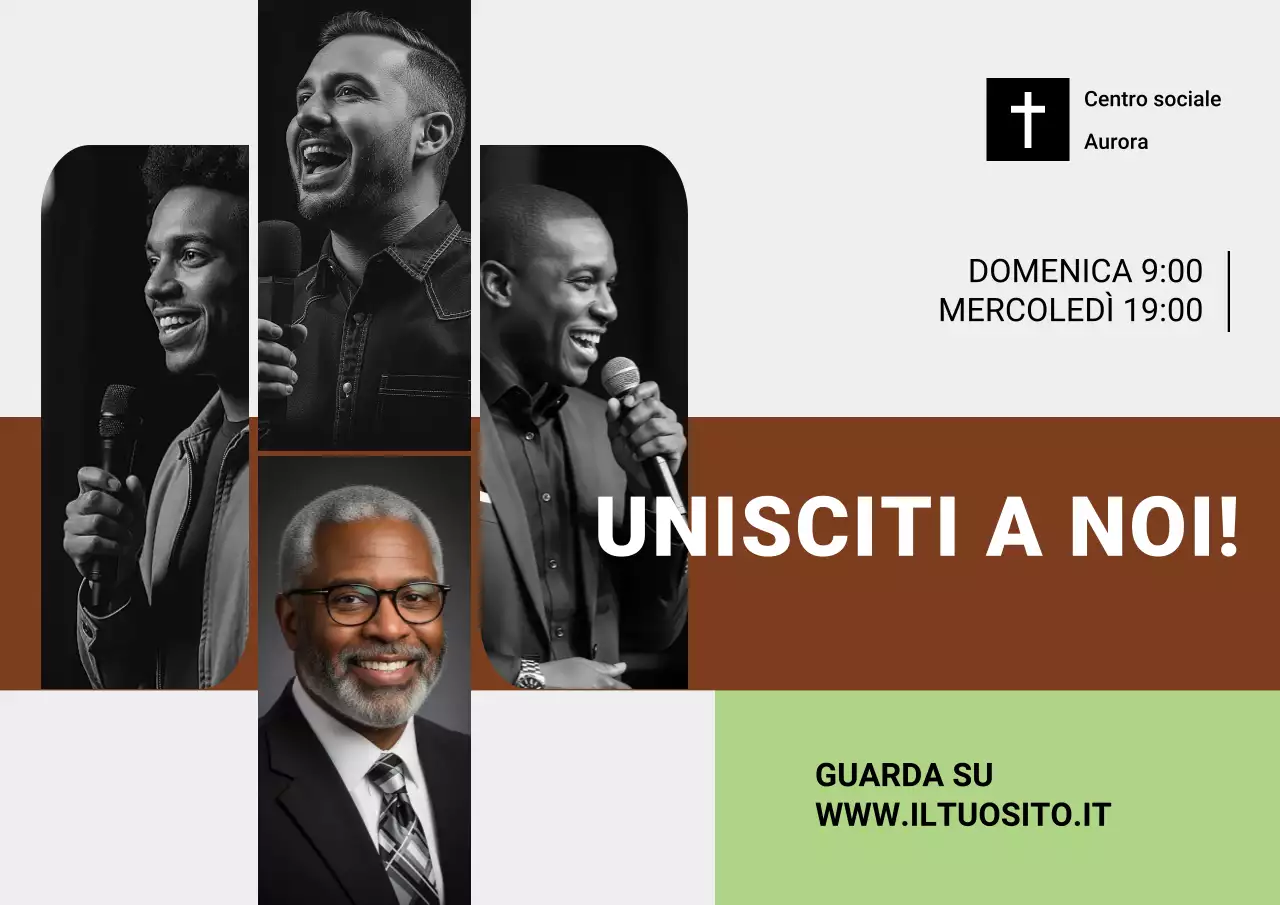 Manifesto di annuncio della comunità moderna grigia