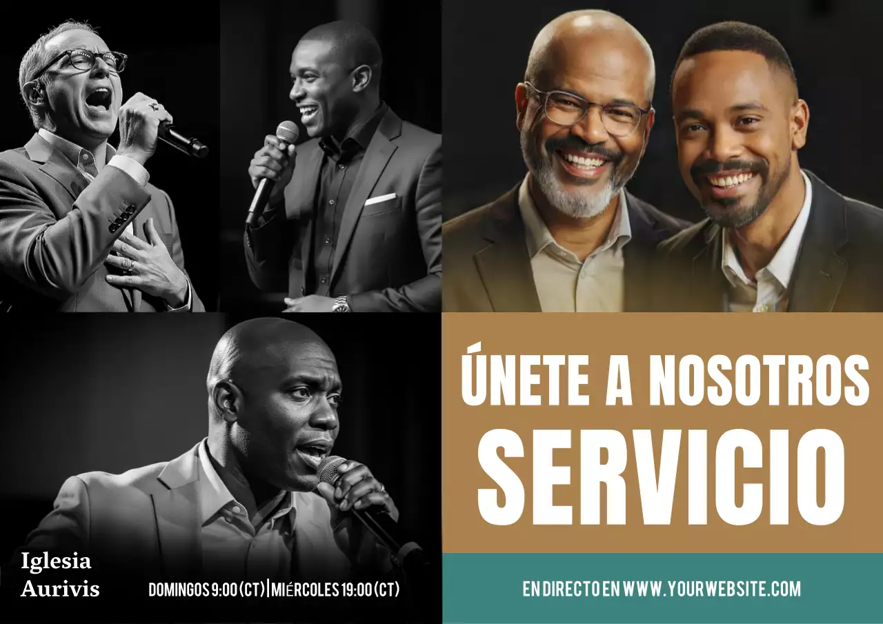 Cartel de invitación a una iglesia moderna