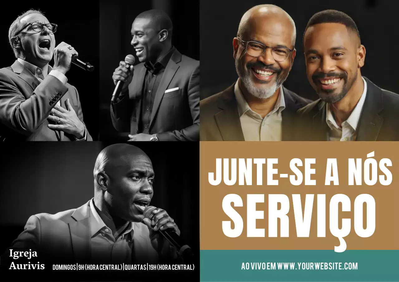 Cartaz de convite para igreja moderna