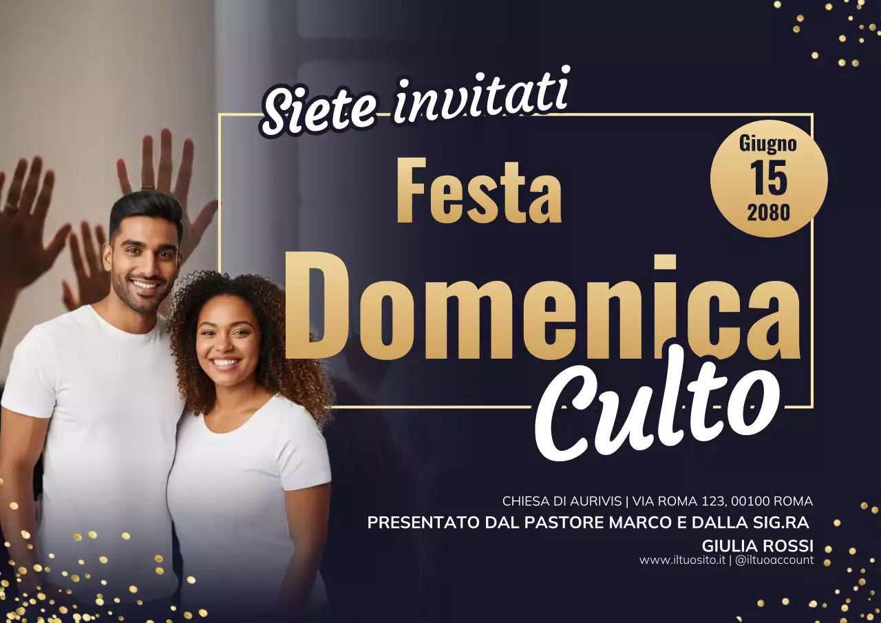 Manifesto di invito per una chiesa moderna nera