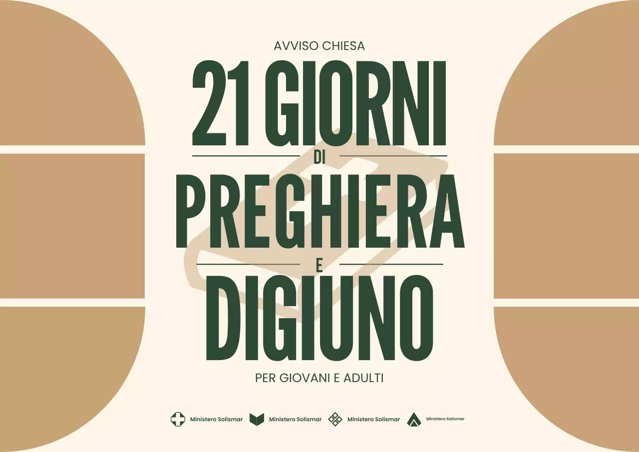 Manifesto di annuncio della chiesa minimale beige