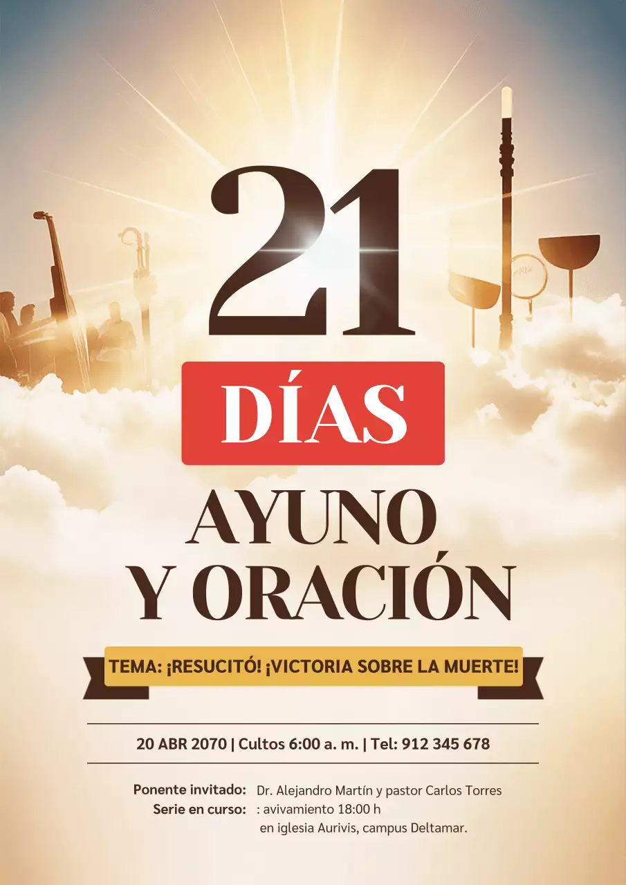 Póster religioso moderno beige