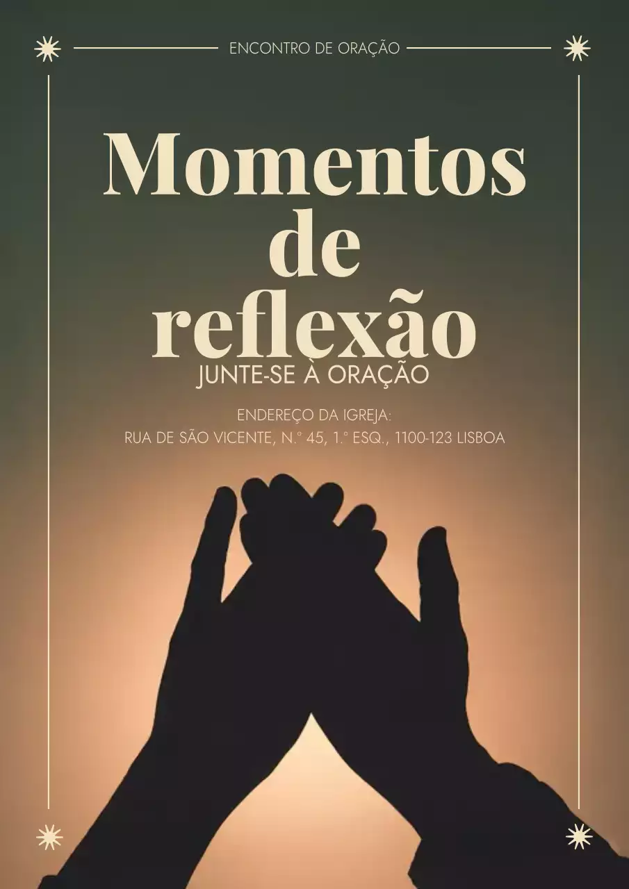 Cartaz de convite de oração clássico